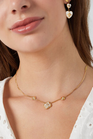 Necklace 3 clovers - gold h5 Picture3